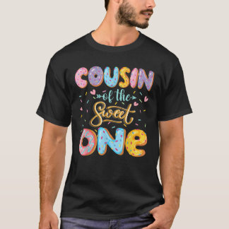 Camiseta Primo De Dulce Chica De Primer Cumpleaños Donut Lo
