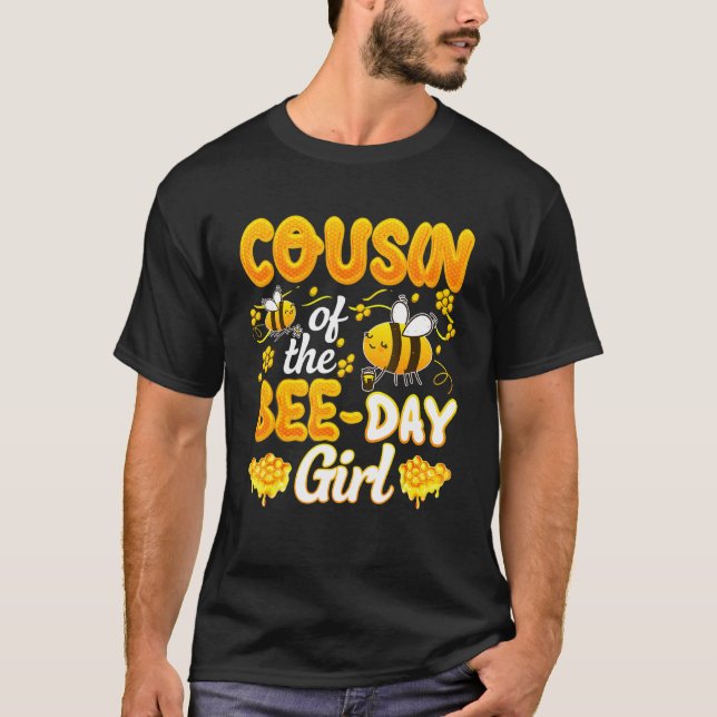 Camiseta Primo De La Familia Chica Del Día De La Abeja Cump (Anverso)