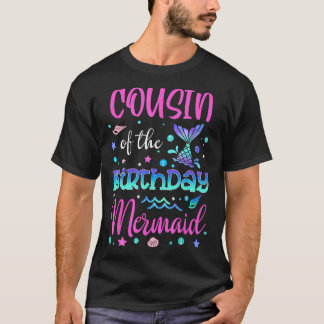 Camiseta Primo De La Familia Sirena De Cumpleaños Que Coinc