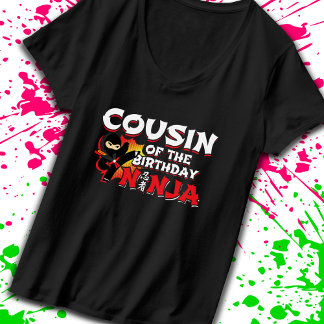 Camiseta Primo de la Fiesta del Cumpleaños Ninja - Cumpleañ