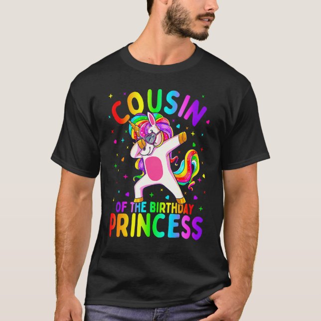 Camiseta Primo De La Princesa Nacida Chica Dabbing Unico (Anverso)