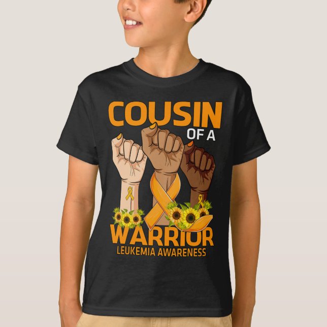 Camiseta Primo De Mano De Un Guerrero Concienciación Sobre  (Anverso)