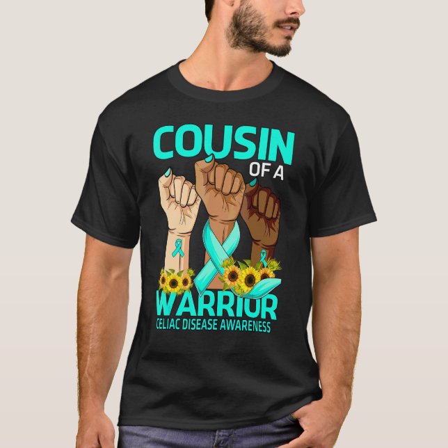 Camiseta Primo De Mano De Una Enfermedad Celiásica Guerrera (Anverso)