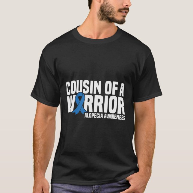 Camiseta Primo de un Guerrero Cinta Azul Alopecia Concienci (Anverso)