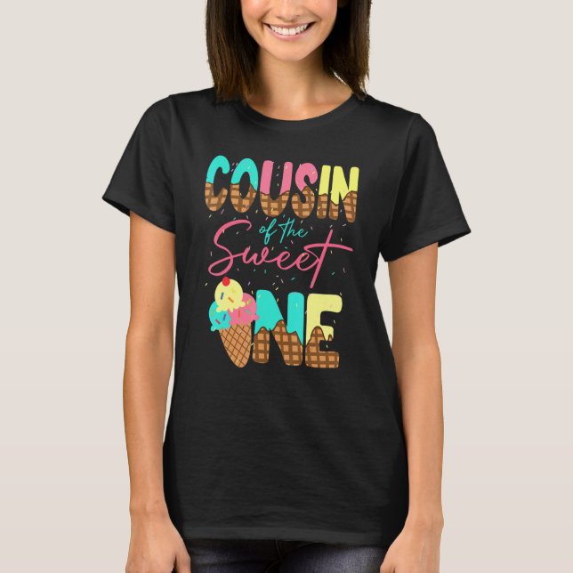Camiseta Primo de una familia de helados dulces (Anverso)