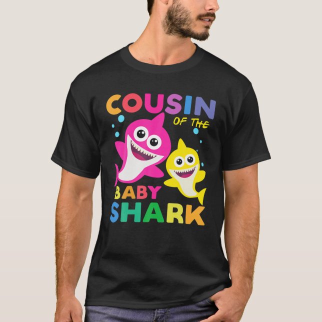 Camiseta Primo Del Bebé Tiburón Cumpleaños Primo Shar (Anverso)
