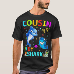 Camiseta primo Del Bebé Tiburón Primo Del Cumpleaños Shark