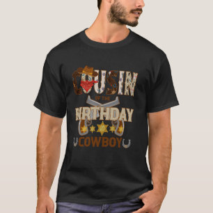 Camiseta Primo del Cumpleañero Temático de Vaquero de Cumpl