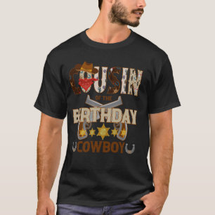 Camiseta Primo del Cumpleañero Temático de Vaquero de Cumpl