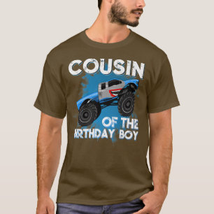 Camiseta Primo del Cumpleaños Niño Camión Monstruo Cumpleañ