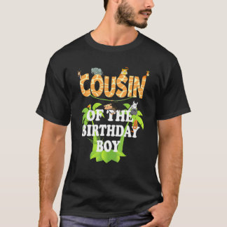 Camiseta Primo Del Fiesta De Animales Del Zoológico Birthda