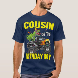 Camiseta Primo del niño cumpleañero Dinosaurios T Rex Monst