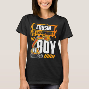 Camiseta Primo del niño de cumpleaños Construcción