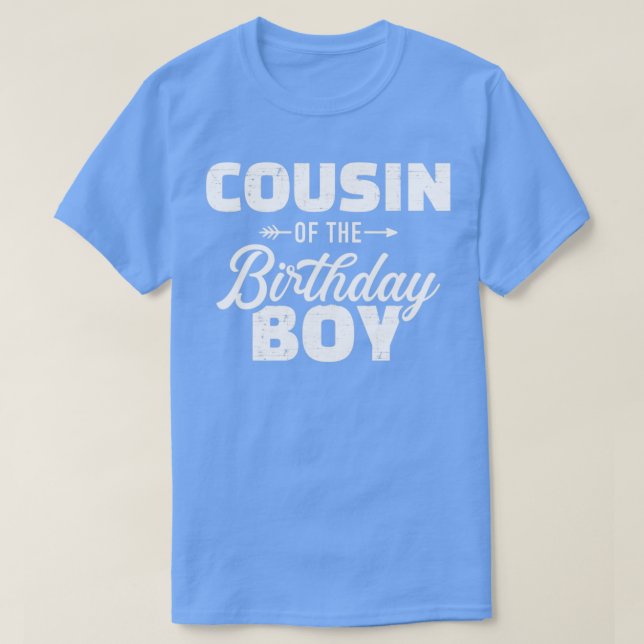 Camiseta Primo del niño de cumpleaños hijo a la familia (Diseño del anverso)