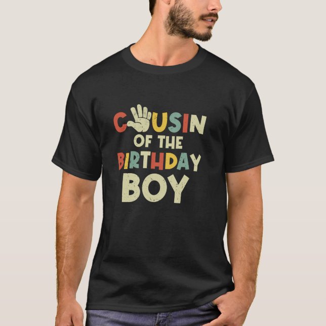 Camiseta Primo Del Niño De Cumpleaños Hola A Los Cinco Años (Anverso)