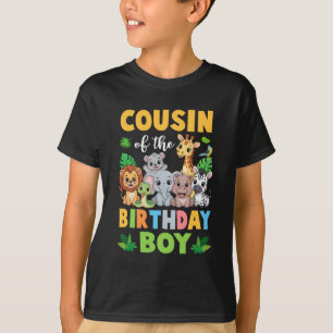 Camiseta Primo Del Niño De Cumpleaños Niños Anim Jungla Saf