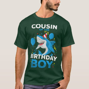 Camiseta Primo del partido temático Birthday Boy Shark Ocea