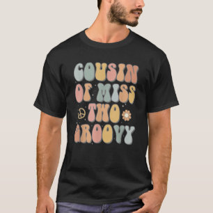 Camiseta Primo Dos Groovy Segundo Cumpleaños Retro 2do Día
