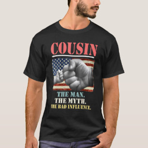 Camiseta Primo El Hombre El Mito La Mala Influencia Estadou