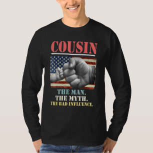 Camiseta Primo El Hombre El Mito La Mala Influencia Estadou