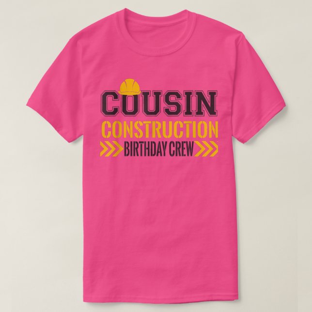 Camiseta Primo equipo de cumpleaños primera construcción Cu (Diseño del anverso)