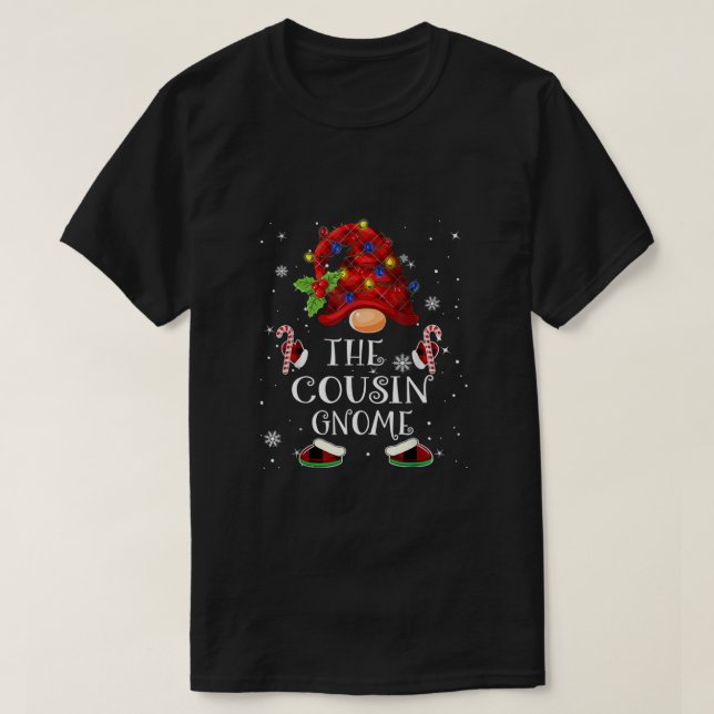 Camiseta Primo Gnome Búfalo Plantado Luz del Árbol de Navid (Diseño del anverso)