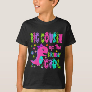 Camiseta Primo grande de la chica de cumpleaños saurus rex