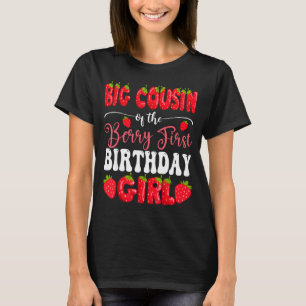 Camiseta Primo grande de la fresa cumpleañera de primer año