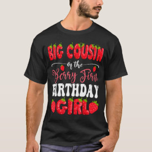 Camiseta Primo grande de la fresa niña cumpleañera de prime