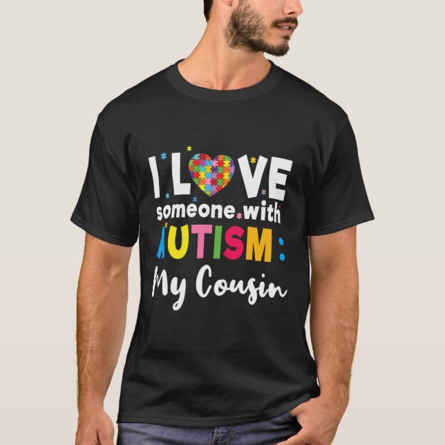 Camiseta Primo I Love Heart Especial Autism Awareness (Anverso)