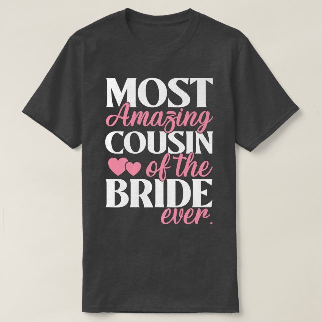 Camiseta Primo más asombroso del Boda de novias (Diseño del anverso)