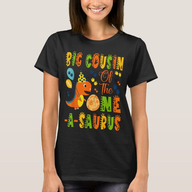 Camiseta Primo mayor del one-a-saurus cumpleaños 1 (Anverso)