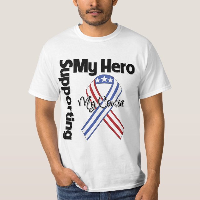 Camiseta Primo - militar que apoya a mi héroe (Anverso)