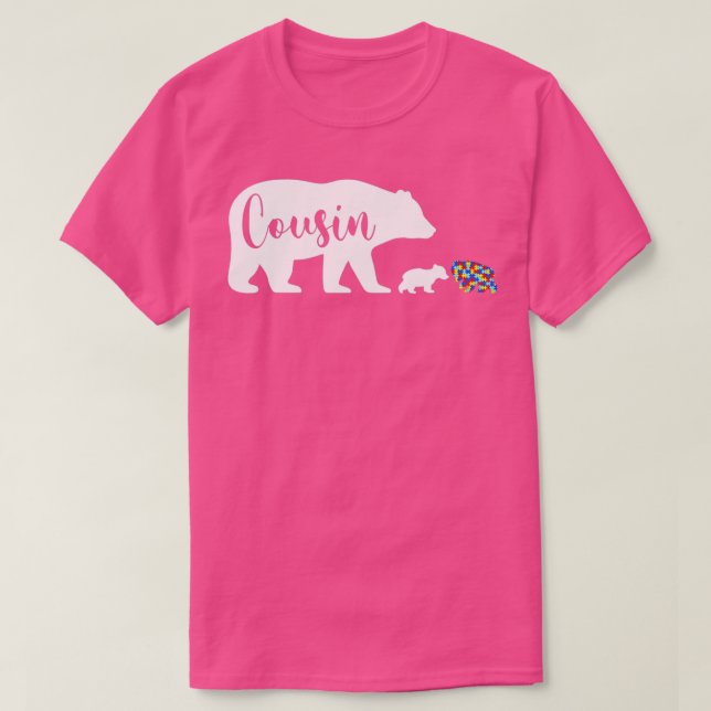 Camiseta Primo Oso Autismo Concienciación Amor Apoyo Famili (Diseño del anverso)