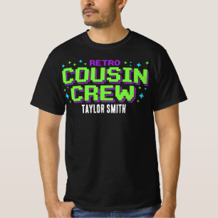 Camiseta Primo Retro de 8 Bits Equipo de Primos Gemelos que