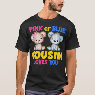 Camiseta Primo rosa o azul ama a tu Baby Shower Género R