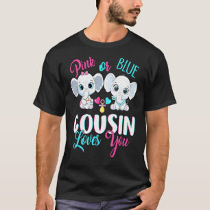 Camiseta Primo Rosa O Azul Te Ama Elefantes Gende Bebé