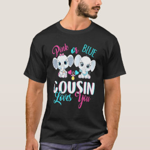 Camiseta Primo Rosa O Azul Te Ama Elefantes Gende Bebé