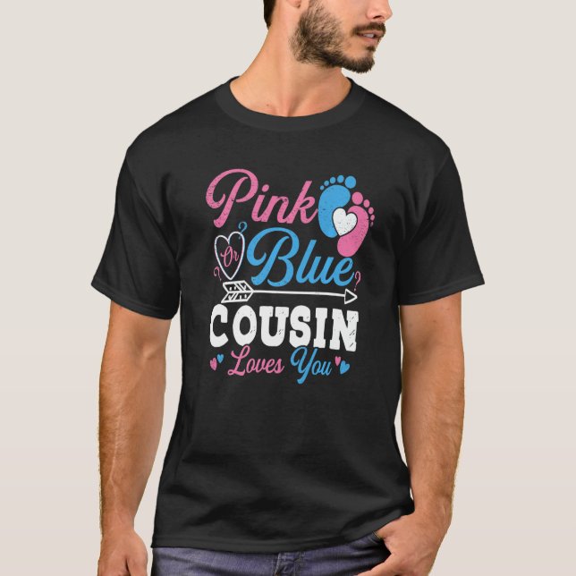 Camiseta Primo Rosa O Azul Te Ama La Revelación De Género B (Anverso)