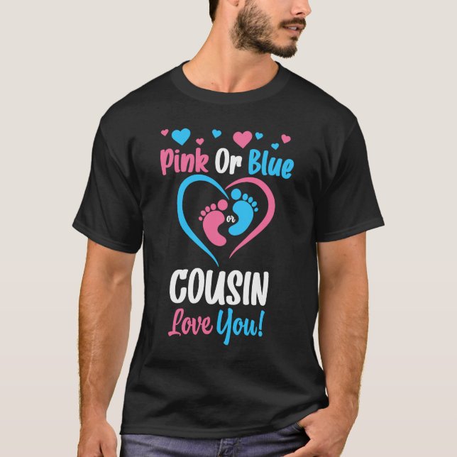 Camiseta Primo rosa o azul te ama niño o Chica Gen (Anverso)