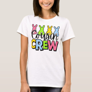 Camiseta Primos Crew conejitos de Pascua coloridos
