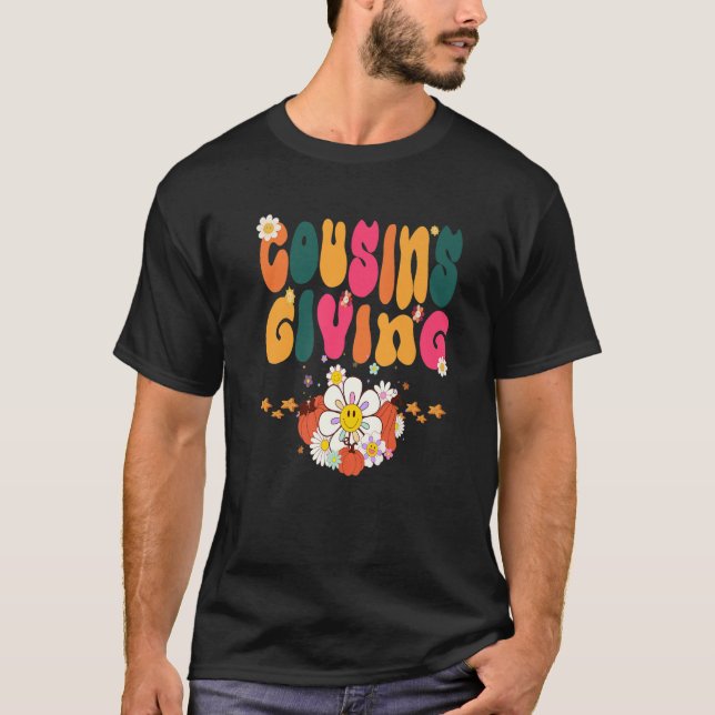 Camiseta Primos De Acción De Gracias Dando Una Cute Groovy  (Anverso)