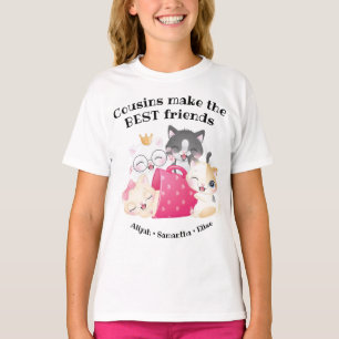 Camiseta Primos de gatos adorables hacen los mejores amigos