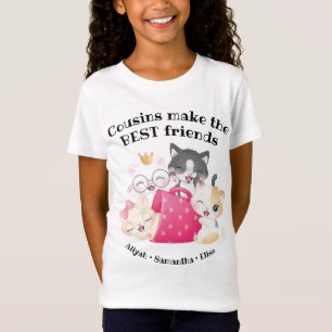 Camiseta Primos de gatos adorables hacen los mejores amigos