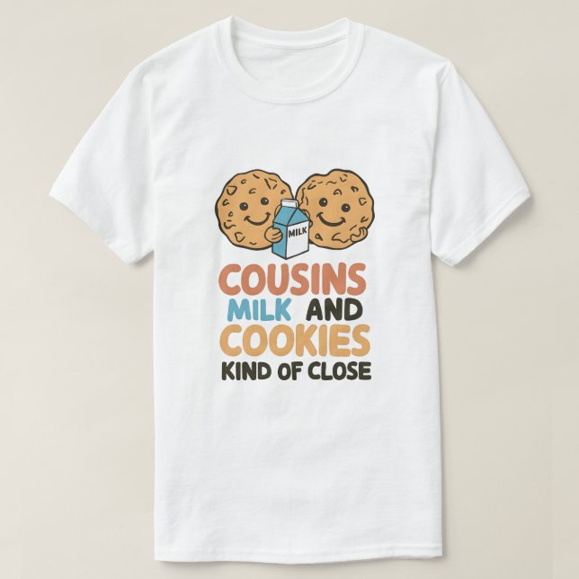 Camiseta Primos de leche y galletas (Diseño del anverso)