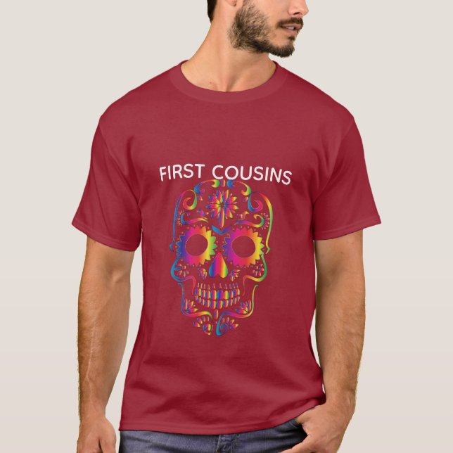 CAMISETA PRIMOS-HERMANOS CARA DE MONSTRUO OSCURO (Anverso)