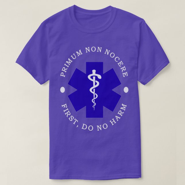 Camiseta Primum Non Nocere First Do No Hart (Diseño del anverso)