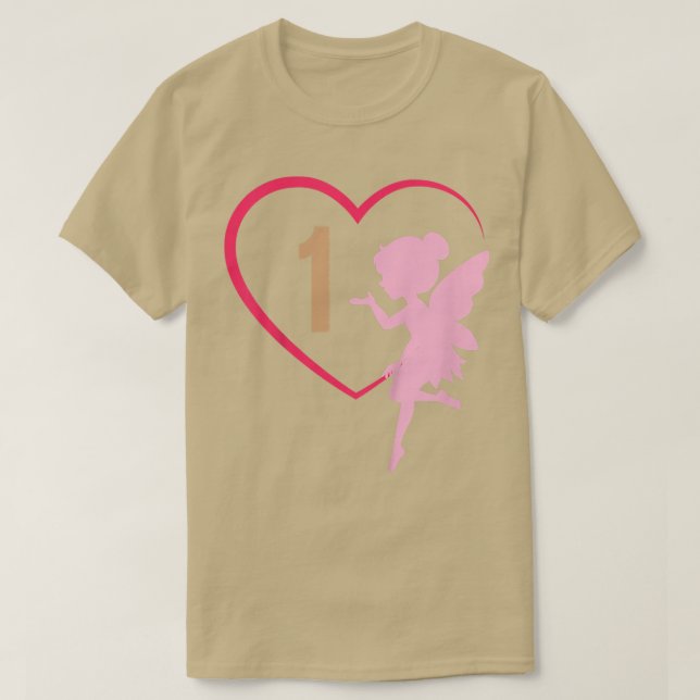 Camiseta Prin Chica de hadas de primer cumpleaños (Diseño del anverso)