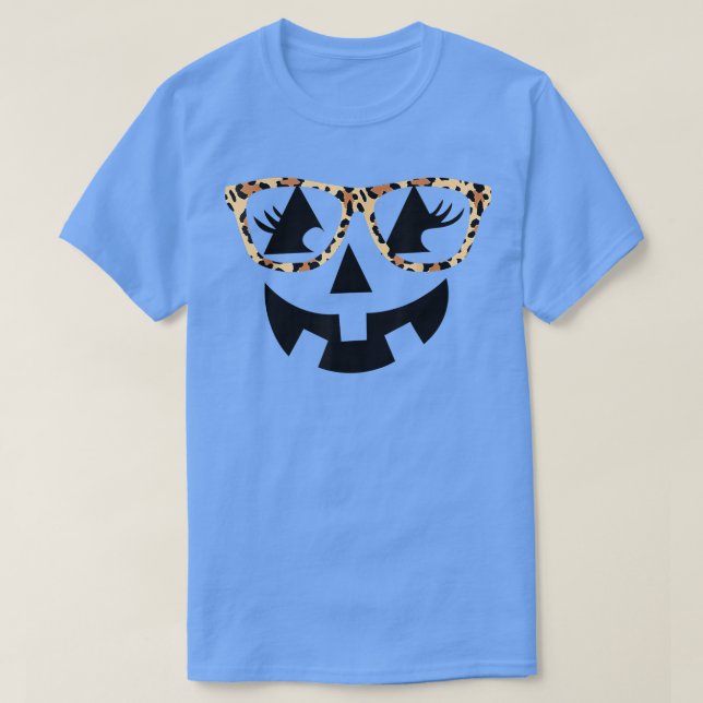 Camiseta Prin de leopardo de Halloween (Diseño del anverso)