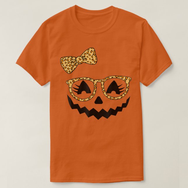 Camiseta Prin de leopardo de Halloween (Diseño del anverso)